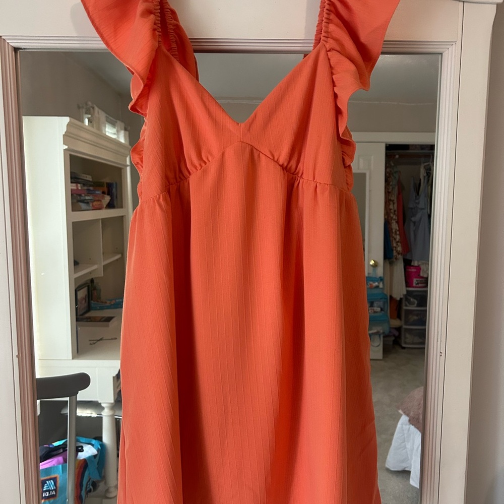 Orange mini/midi Dress